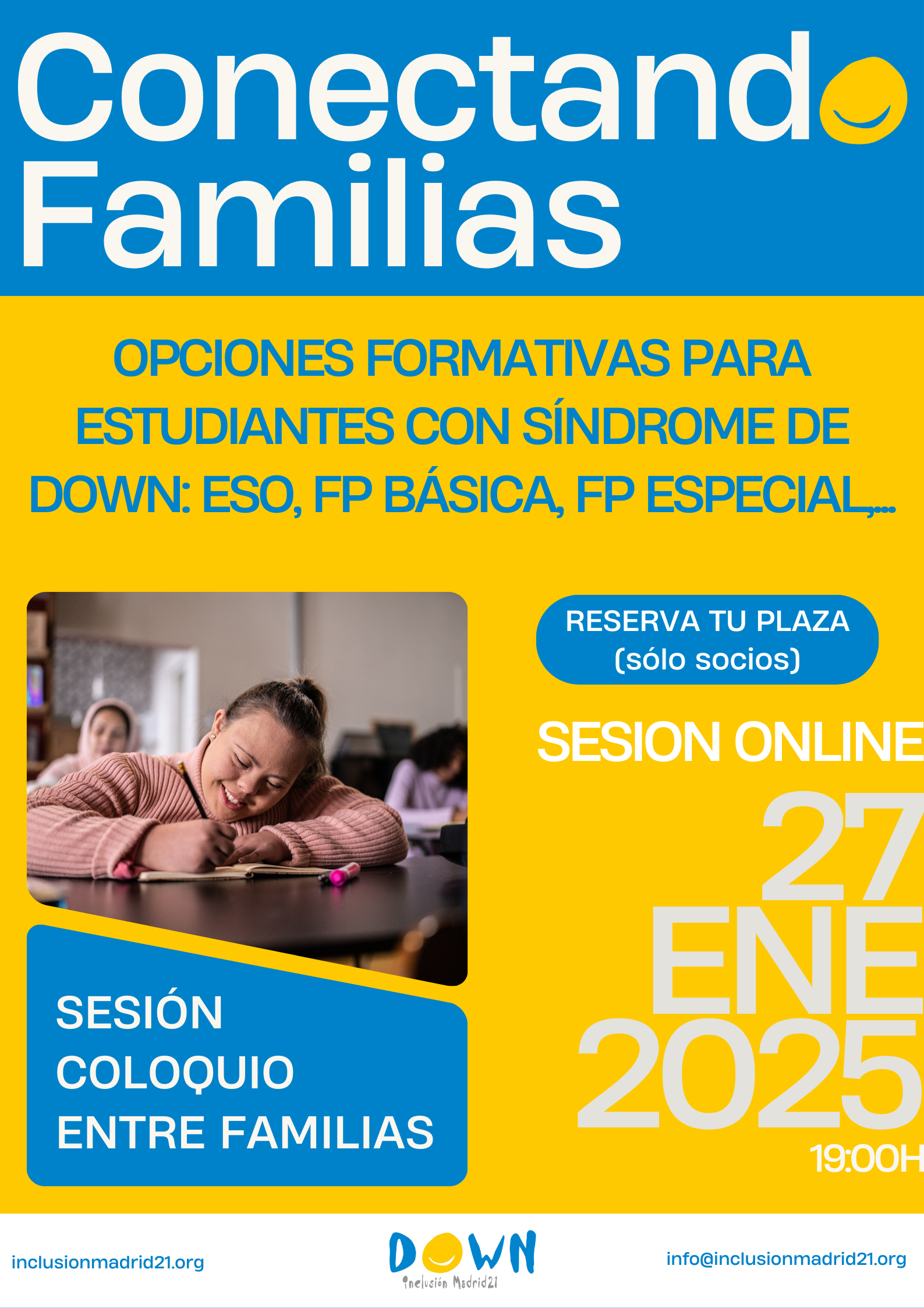 Conectando familias: sesión online sobre educación