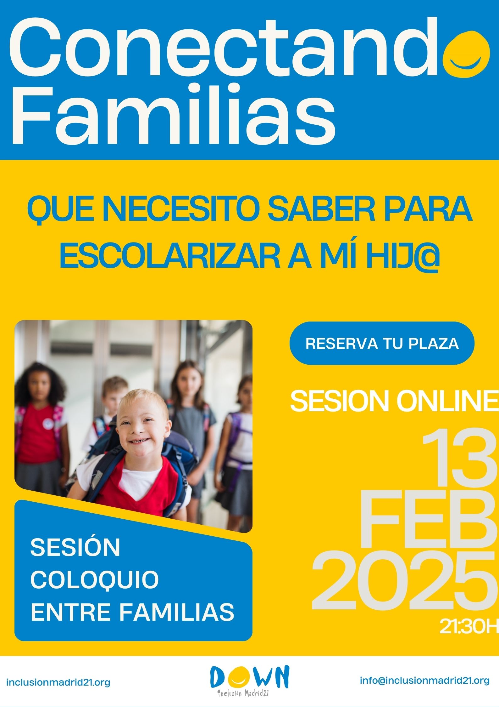 Conectando familias: sesión online sobre escolarización